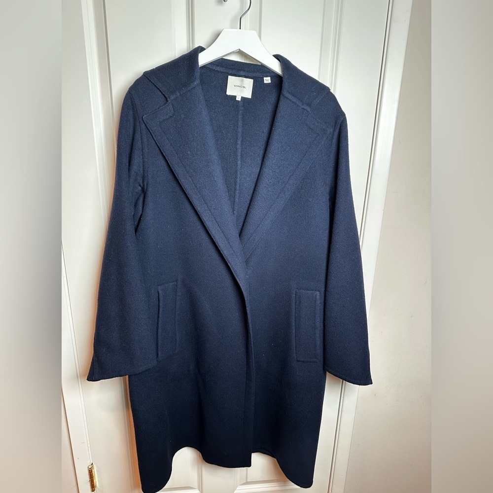 Vince Deep Blue hooded Coat